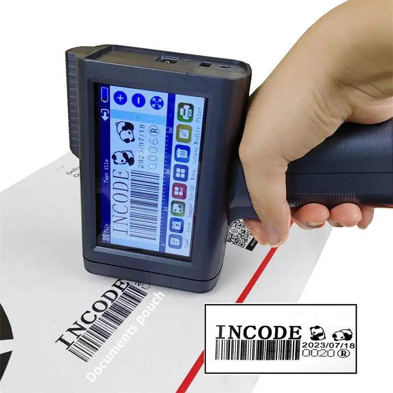 INCODE New Condition Semi-Automatic Thermal Handheld Inkjet Printer Date Coding for Clothes 1-Year for Metal BOPP Tape Tij