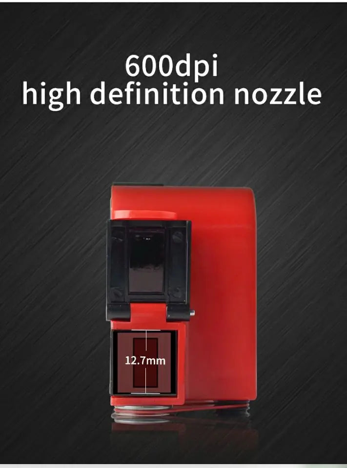 12.7 mm Printing Height Mini Handheld Bottle Inkjet Printer